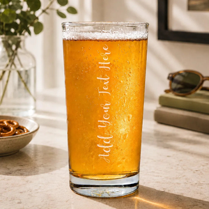 Add Your Own Message Vertical Engraved Pint Glass