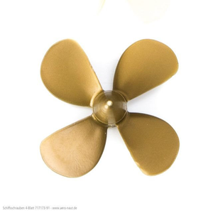 Aeronaut 45mm M4 Nylon Propeller LH Brass Coloured 4 Blade