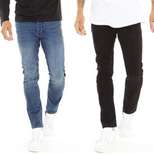 French Connection Mens Two Pack Slim Fit Jeans Blko1/Ind23