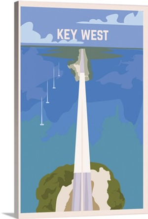 Key West Modern Vector Travel Poster