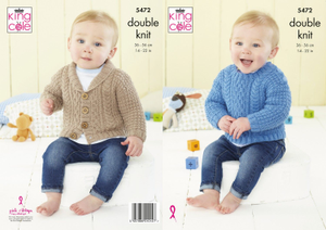 Sweater and Jacket in King Cole Big Value Baby DK 50g (5472)