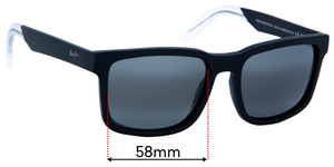 Sunglass Fix Replacement Lenses for Maui Jim MJ862 Stone Shack - 55mm Wide