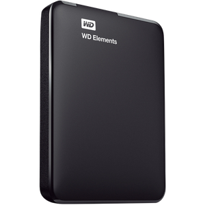 Western Digital Elements External HDD 1 TB USB-A 3.0 Black WDBUZG0010BBK-WESN