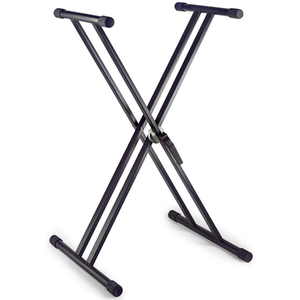 Intune Double Braced X Keyboard Stand w/ Quick Adjust Handle (Black)
