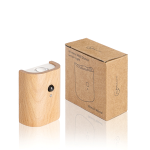 Auraglow Wooden Rechargeable Motion Sensor Wall Light - TAIGA - BEECH