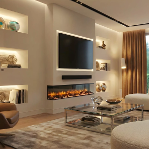 Rosedale 3-Sided Media Wall Electric Fire - L - 60"