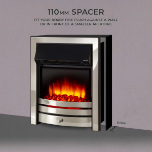 Electric Fire Black Spacer Trim - 110mm