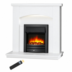 Cayton Electric Fireplace Suite - Black