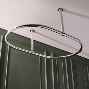 Milano Elizabeth - Traditional Ceiling Mounted Shower Curtain Ring - Chrome