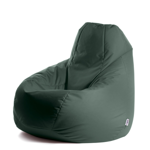 Pouf Poltrona Sacco Grande Sfoderabile con sacca interna BAG XXL Jive in tessuto per interno, Antistrappo, Impermeabile, opzione poggiapiedi - Ø95 x H135 cm - Senza poggiapiedi / Verdone
