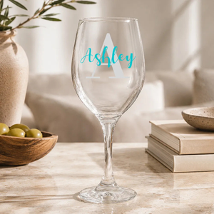Monogram Coloured Wine Glass