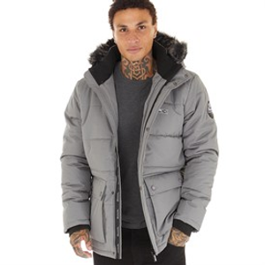 Bench Mens Koufax Padded Parka Steel Grey/Black