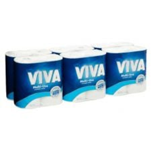 Kleenex 44301 VIVA Multi-Use Cleaning Paper Towels 120 Sheets per Twin Pack White- Carton of 6 Twin Packs