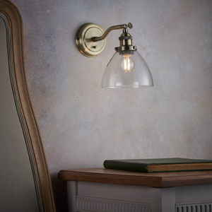 Endon Hansen Wall Light Antique Brass