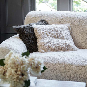 Sloan Shearling Cushion, Sand