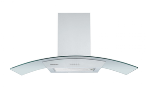 A Energy Rated 90cm Stainless Steel Curved Glass Cooker Hood