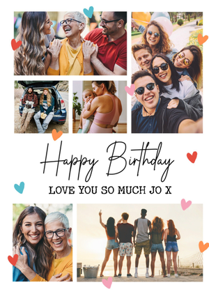 Collage Photo Upload Birthday Card