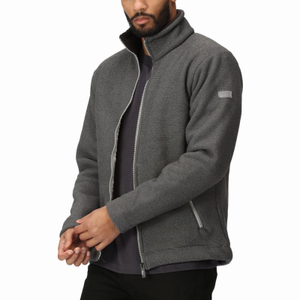 Regatta Mens Garrian II Full Zip Sherpa Lined Fleece Jacket - S / Grey