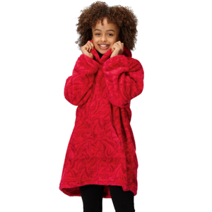 Regatta Kids Cosy Borg Fleece Oversized Hoodie Wearable Blanket - 5 - 9 Yrs / Pink Potion