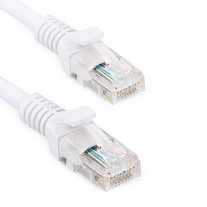RJ45 CAT6 UTP Ethernet Networking Lan Cable Patch Cord White - 0.3m