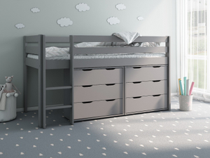 Noomi Nora Solid Wood Mid Sleeper 6 Drawer Set (FSC-Certified)