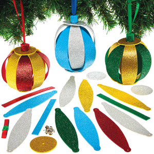Kerstmis Glitter Kerstbal 3D Decoratie Sets 