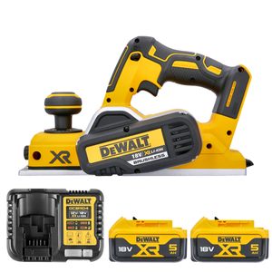 DeWalt DCP580 18V XR Cordless Brushless Planer With 2 x 5.0Ah Batteries & Charger