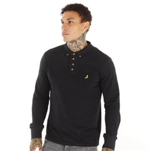 Brave Soul Mens Oregon Long Sleeve T-Shirt Jet Black