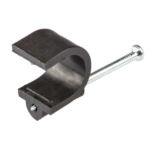 10 - 14mm Round Clips Black (Pack of 100)