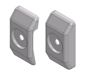 Bumper Extrusion Finishing Cap Pair OS & NS Wht 