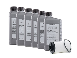 Genuine VW DSG Gearbox Oil And Filter Kit (G052182A2 x6, 02E305051C, N91084501)
