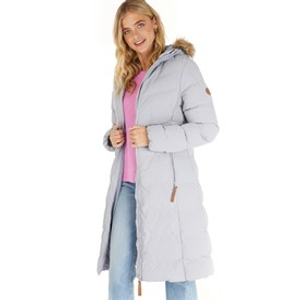 Trespass Womens Audrey Waterproof Padded Hooded Coat Platinum