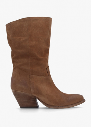 Genesis Tan Leather Western Calf Boots