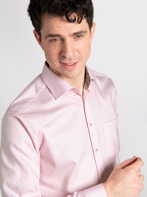 Seidensticker Pink Long Sleeve Non-Iron Shirt