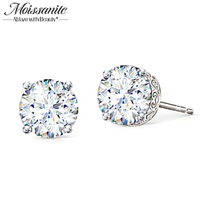 1-Carat Moissanite Stud Earrings