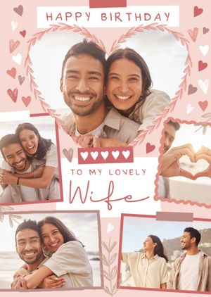 To My Lovely Wife Photo Upload Birthday Card