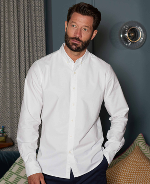 White Slim Fit Oxford Shirt [RTC]