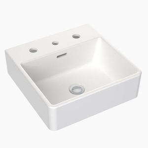 Square Wall Basin 400mm (3 Tap Hole) [165338]