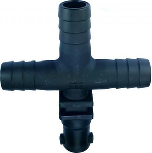 Teejet QJ100 Series Quick Nozzle Body Triple Hose Barb for 3/8" Hose ID Barb For Dry Booms 125 Max PSI 
