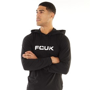 French Connection Mens Hooded Top Black/White