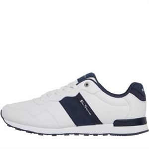 Ben Sherman Mens Owen Retro Trainers White/Navy