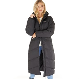 Bench Womens Eloraina Long Hooded Puffer Coat Black