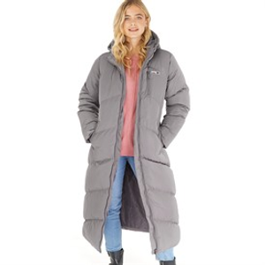 Bench Womens Eloraina Long Hooded Puffer Coat Charcoal