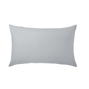 Brushed Cotton Pair of Standard Pillowcases, Silver