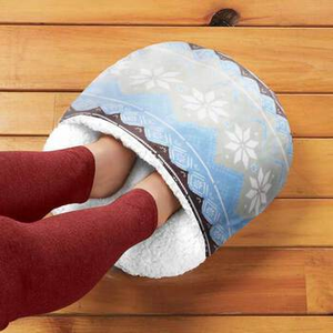Easylife Plush Sherpa Foot Cosy in Nordic Blue