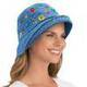 Embroidered Bucket Hat - Blue