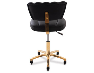 Esthetix Sienna therapist stool, black/gold
