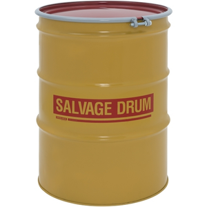 85 Gallon Steel Salvage Drum UN Rated Unlined 18GA Cover w/Bolt Ring Closure