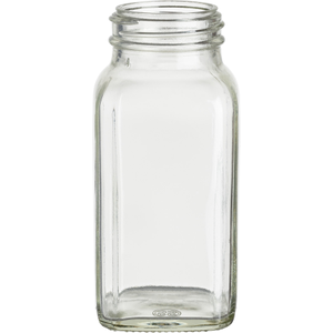 6 oz. French Square Glass Jar 43mm 43-485