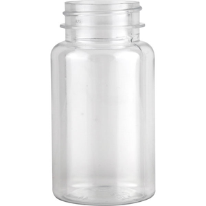 4 oz. (120 cc) Clear PET Plastic Packer Bottle 38mm 38-400